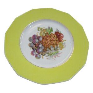 Marks Rosenfeld Vintage Luncheon Plate Yellow Grapes Pineapple France GUC 50s 60